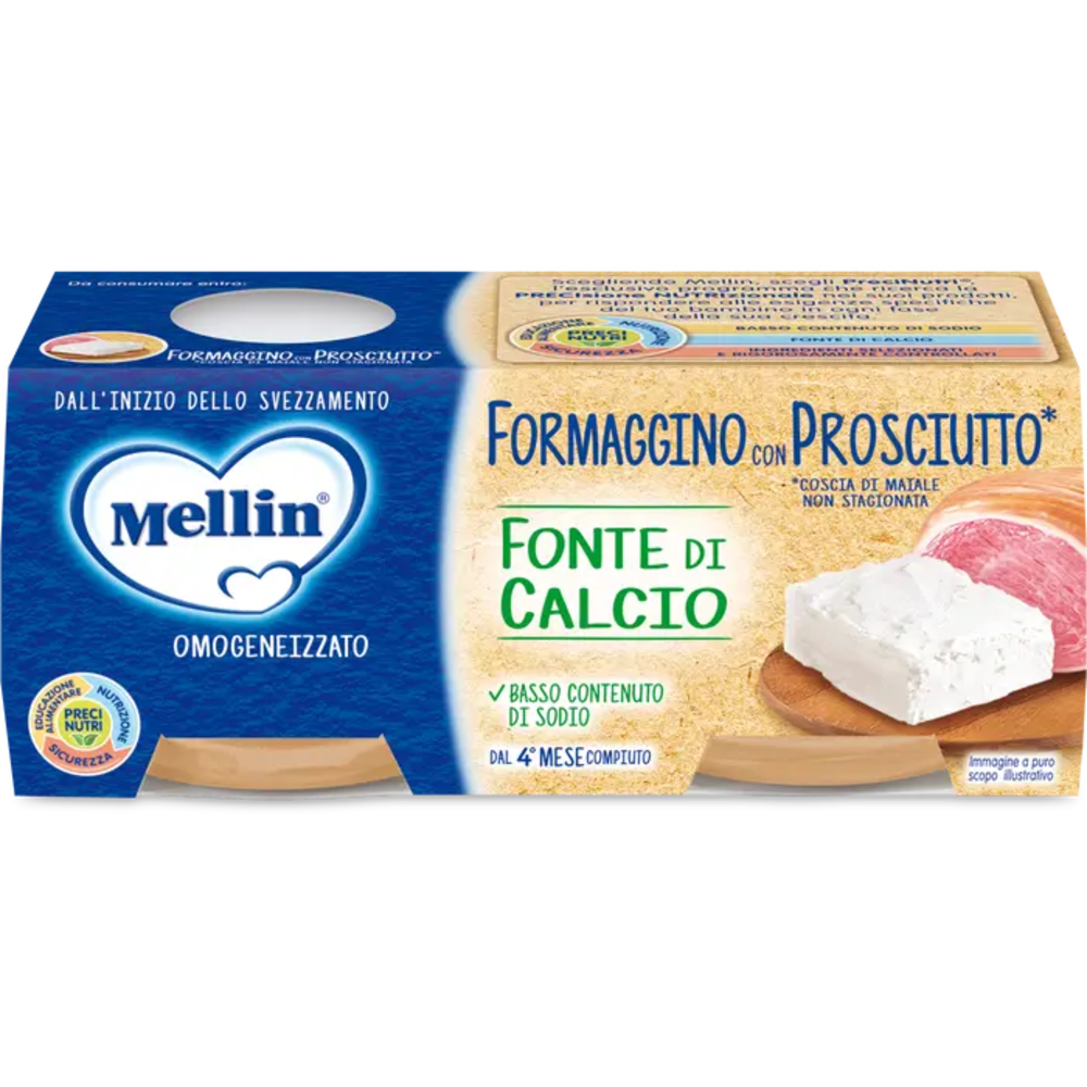 Omogeneizzato Mellin Formaggino e Prosciutto