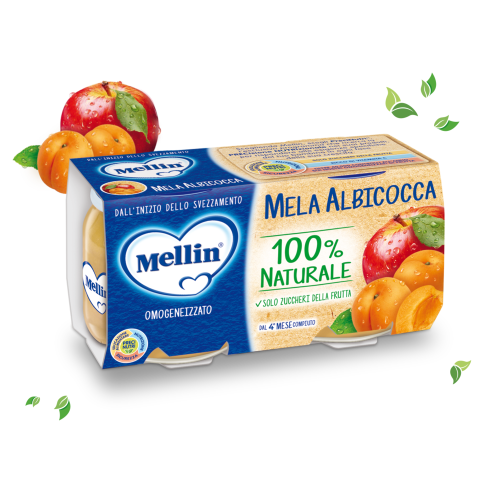 Omogeneizzato Mellin Mela Albicocca